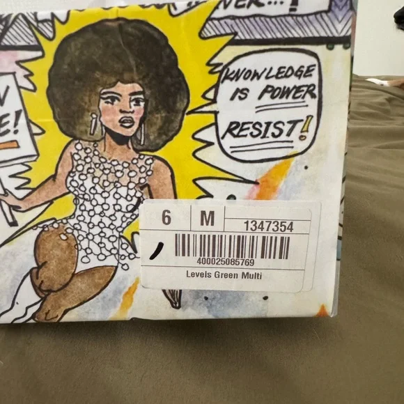 Jeffrey Campbell Green and Blue Patterned Platform Shoes - Picture 6 of 6